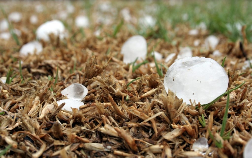 hailstorm and ice stone