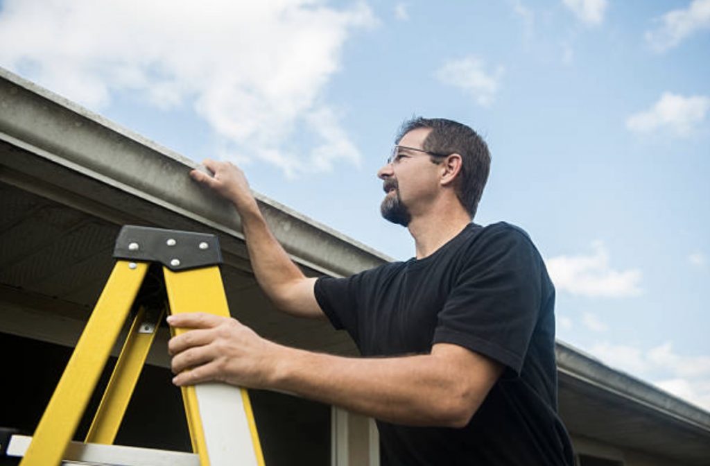 ladder is needed on how to clean gutters in your home
